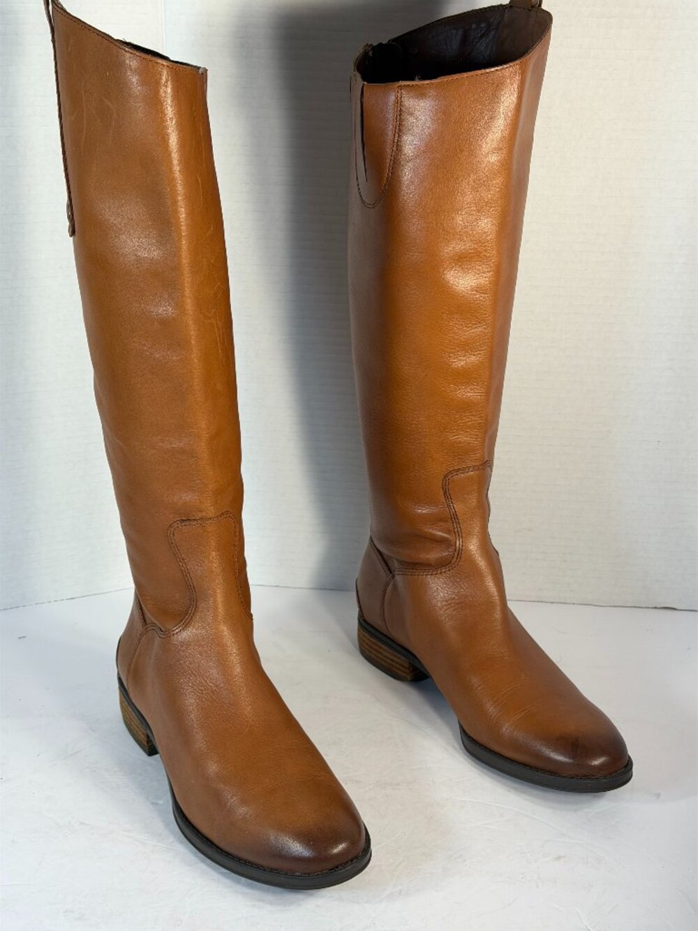 WOMEN'S BROWN LEATHER BOOTS BY SAM EDELMAN  SIZE 7.5